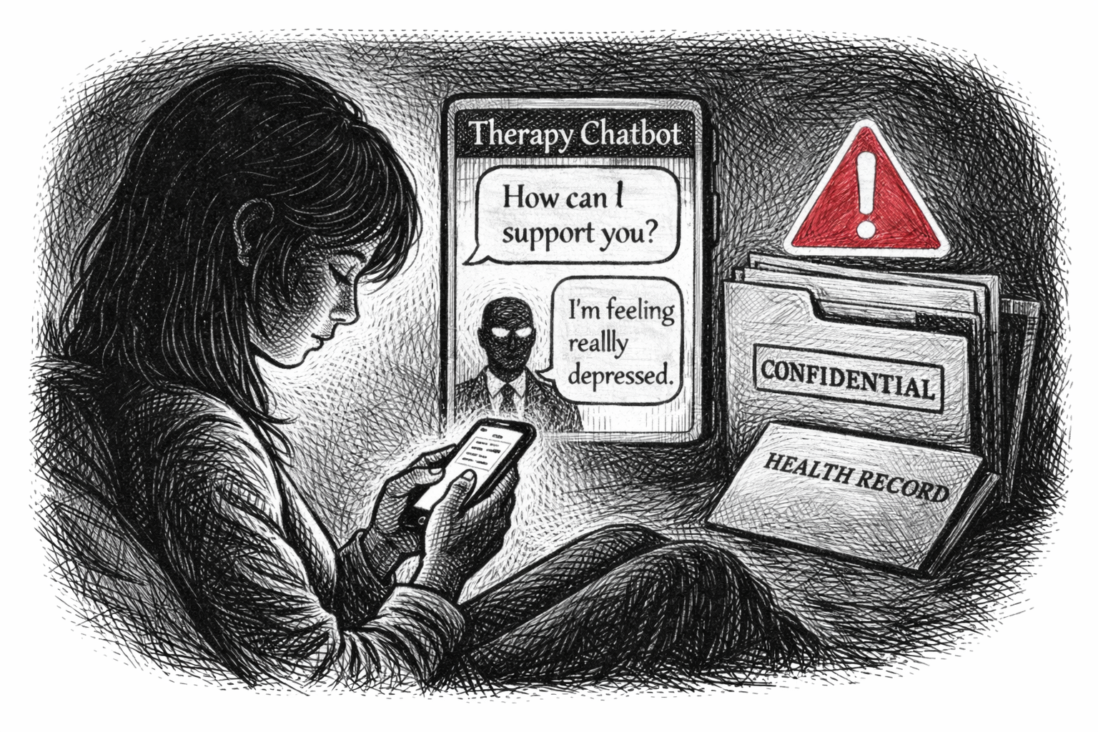 Illustration for Telegraph.com article: authority, accountability, and conversational AI